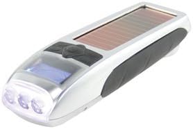 HANDY SOLAR POWERED 3 IN 1 TORCH WITH BRIGHT LCD SCREEN & CLOCK & ALARM FUNCTIONS