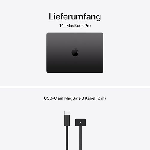 Apple MacBook Pro Laptop mit M5 Pro Chip mit 18-Core CPU und 20-Core GPU: Entwickelt für KI, 14,2" Liquid Retina XDR Display, 24 GB gemeinsamer Arbeitsspeicher, 2 TB SSD, WLAN 7; Space Schwarz 6