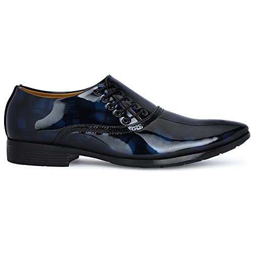 Image of GAUTAMFIT Men's Formal Classic Derby Lace-Up Formal Shoes for Office, Party,Wedding | Dress Shoes | Extra Cushioning Insole | Lightweight & Comfortable Stylish Shoes