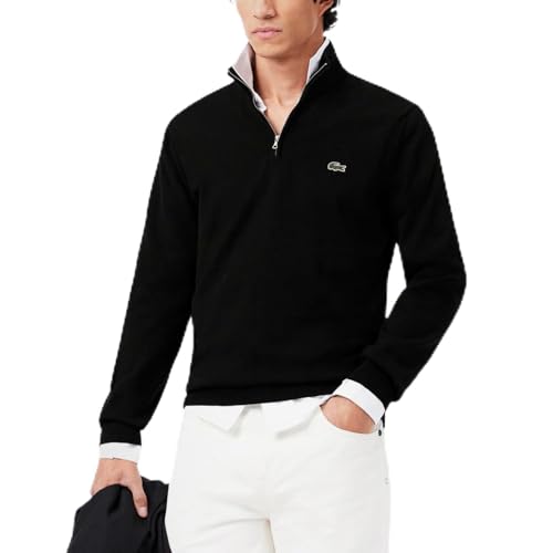Image of Lacoste Men's Cotton Quarter Zip Sweater