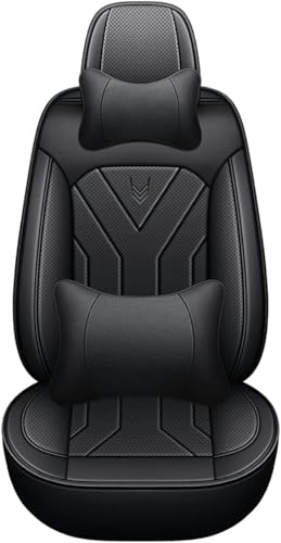 車 シートカバー に適し スバル XV 2011-2022 カーシートカバー インテリア アクセサリーシート保護 前席と後席 防水 レザー5席(色:黒、サイズ:デラックス版)