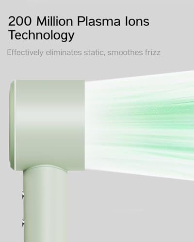 Blex C1 Hair Dryer - 5-Min Quick Drying, 110,000 RPM High-Speed Brushless Motor, Plasma Tech Blow Dryer, Smart Temp Control Tech with 100 Times/Second Heat Detector, No Heat Damage - Mint Green - Image 2