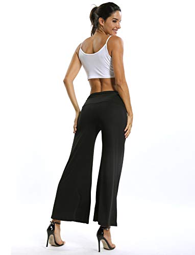 Seasum Women's Comfy Soft High Waist Wide Flare Leg Palazzo Lounge Pants Loose Fit Stretchy Casual Long Modal Yoga Leggings M #TOP5