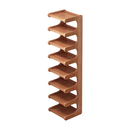 Ysyqkn Vertical Estantería para Calzado Torre de Bambú Soporte Organizativo Aprovechamiento Adecuado para Closet Sala Pasillo Entrada