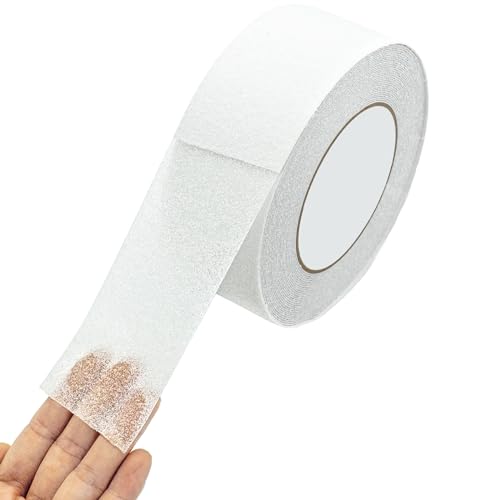 BGOBTY Cinta Antideslizante,Cinta Adhesiva Antideslizante Escaleras,5cm x 10m,autoadhesiva Cinta Antideslizante de Traccion,escaleras Cinta de Seguridad,escaleras,suelos,rampas (Transparente)