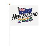 New zealand Handheld Flags, New zealand Fans Flag for Soccer Cup 2026 Match Game Day 5 or 10 pcs