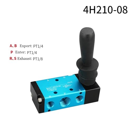 Vanne pneumatique 5/2 voies 4H210-8 à commande manuelle par levier à clé - 3