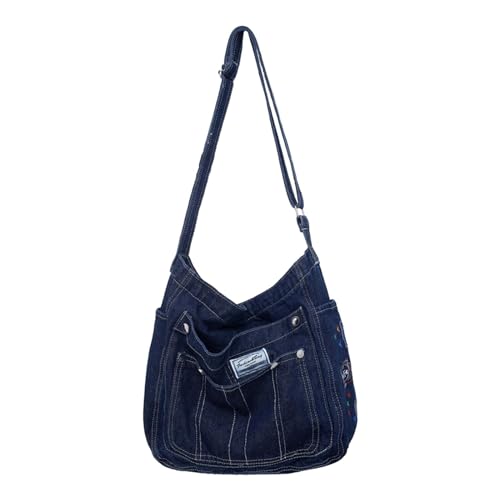 Sac à bandoulière femme denim robuste pour simplifier vos journées chargées