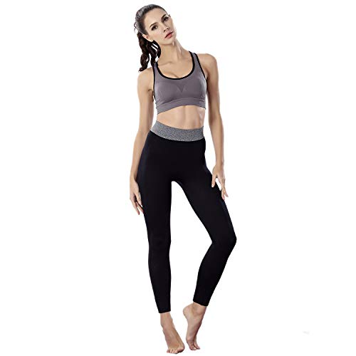 Double Couple Women Racerback Sports Bras For Women High Impact Workout Yoga Gym Fitness Bra Black+Blue+Grey Large thumb #6