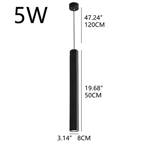 Lámpara colgante de cilindro para mesita de noche con luz LED integrada 2