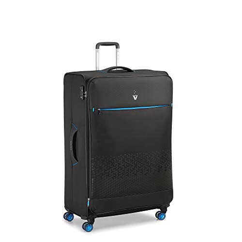 RONCATO Crosslite Trolley grande morbido espandibile 4 ruote con Manico telescopico - Nero