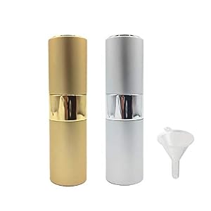 Flacon Vaporisateur à Parfum 15ml Vide Réutilisable Métallique Mini Bouteille de Parfum pour Voyage Couleurs Aléatoire (2pcs)