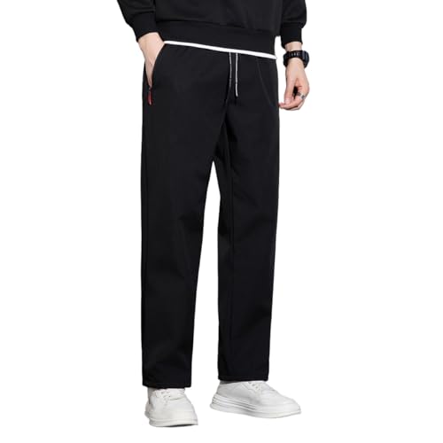 Men's Casual Sports Pants, Lambswool Composite Fabric, Drawstring Waistband, Sports Casual Pants with Pockets