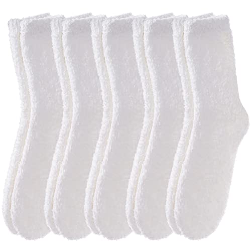 Image of MQELONG Womens Super Soft Fuzzy Cozy Home Sleeping Socks Microfiber Winter Warm Slipper Socks