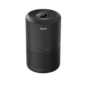 LEVOIT Air Purifier for Home Allergies Pet Hair in Bedroom, Covers Up to 1073 ft² by 56W High Torque Motor, AHAM VERIFIDE, 3-in-1 Filter with HEPA Sleep Mode, Remove Dust Smoke Odor, Core300-P, Black