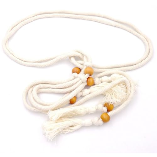 Fashion Cotton long Waist Rope Belt Medieval For Women Beach Dress Pants3