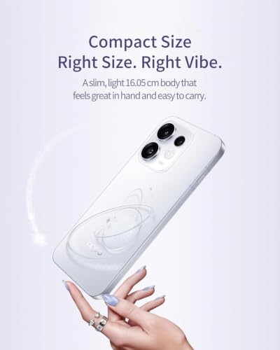 Image of OPPO Reno16 5G((12GB+256GB, Starry White)| 50MP 3.5X Telephoto Camera | 4K 60fps HDR Video | AI Remix Collage | Snapdragon 7 Gen 4 | 6700mAh 80W SUPERVOOC | ColorOS 16 | IP69K