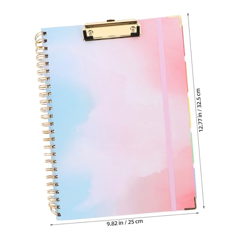Porte documents spiralé avec notes amovible de bureau