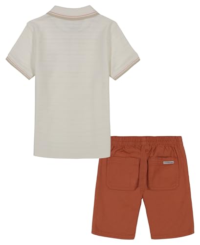 Image of Calvin Klein Boys' 2-piece Short Sleeve Polo Shirt and Shorts Set