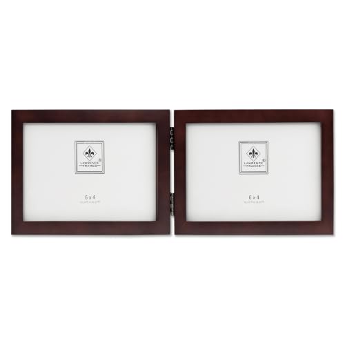 Cadre photo double Lawrence Frames bois Espresso, 6 x 4 po