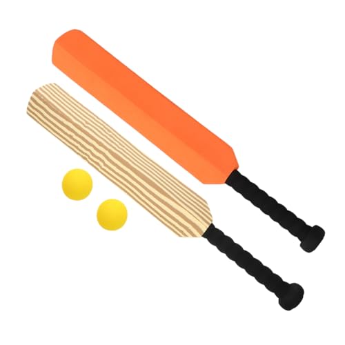 YARNOW Juego De Bate De Béisbol De Plástico Portátil 4 Piezas Naranja y Madera Eva para Niños y Adultos Entrenamiento y Juegos Al Aire Libre y Interiores