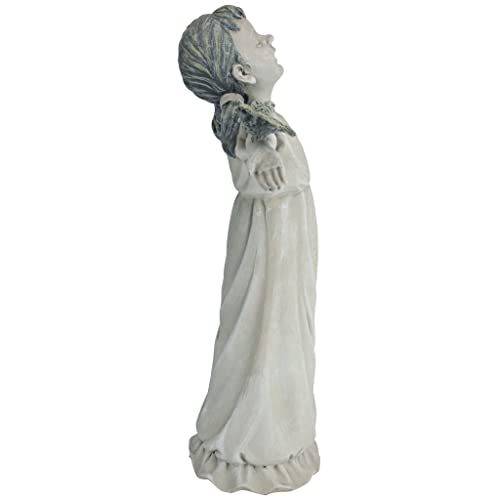 Design Toscano Ng34012 Basking In God's Glory Little Gir Outdoor Garden Statue, 14 Inches Wide, 6 Inches Deep, 18 Inches High, Two Tone Stone #TOP2