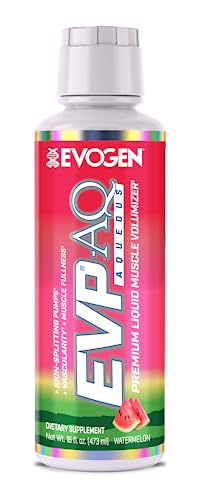 Evogen EVP AQ - Liquid Glycerol Muscle Volumizer | Pre Workout for Pumps, Vascularity, & Hydration | Premium Preworkout for Men & Women | Watermelon | 16 fl oz