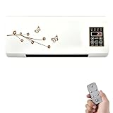Ventilador de Pared Silencioso, Nuevo Ventilador Calefactor Gobi con Función de Ventilación, Aire Acondicionado Portátil, Control Remoto y Temporizador(sin Función de Refrigeración) Para Golden-flower