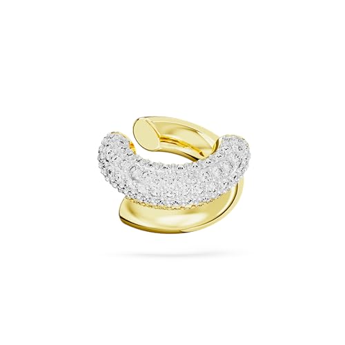 Mono boucle d'oreille Dextera Swarovski blanc plaqué or 5668808 unique