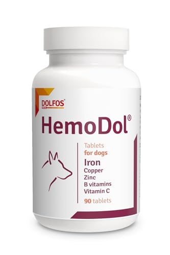HemoDol 90 tablets Iron Support for Dogs Copper Zinc B Vitamins