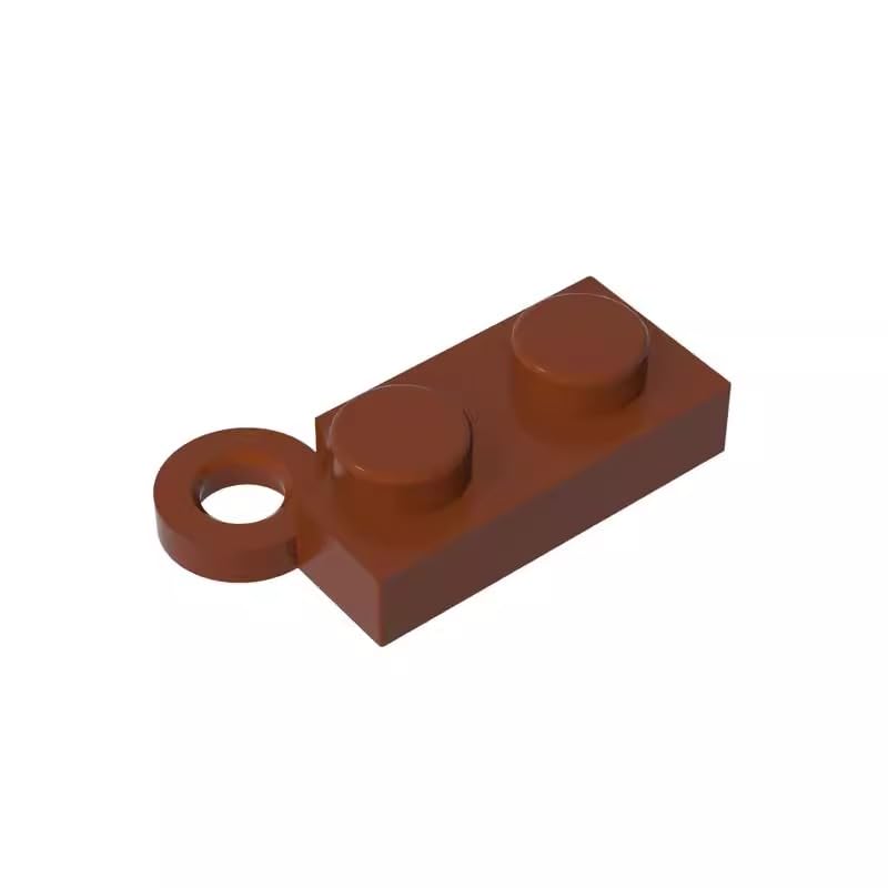 Gobricks 2429 Hinge Hinge Plate 1x4 Swivel Base 50 Pieces GDS-807 Compatible with Lego Building Blocks Color:Reddish Brown — image 1