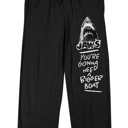 Jaws You're Gonna Need A Bigger Boat Men's Black Sleep Pajama Pants2