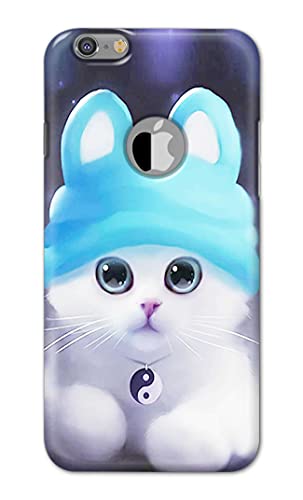 Image of Chinese Cutie Kitten Cat Big Eyes Lovely Girl Ears Hard Back Case Cover for Apple iPhone 6 Logo (4.7 inch) / iPhone 6S Logo (4.7 inch) Back Cover -(J5) VNS2221