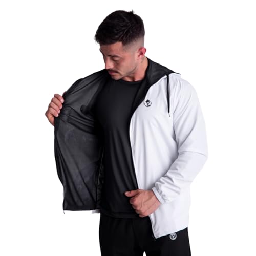 Jaqueta Corta Vento Masculina Imperméavel Forrada Esportiva Proteção Contra Chuva Type One (BR, Alfa, M, Regular, Regular, Branco)