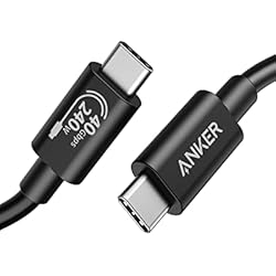 كابل Anker USB C (3.3 قدم، 240 واط)، كابل بيانات USB 4، 40 جيجابت في الثانية، شاشة 8K HD، متوافق مع Thunderbolt 4/3، لأجهزة iPhone 17 وMacBook وHub وDocking والمزيد