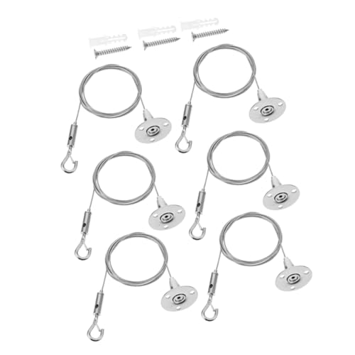Image of LIFKOME 6pcs Wire Rope Hanger Metal Gears for Grow Lights Fans and Picture Hanging Durable and Easy to Install for Home Garden and Backyard Use