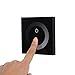 Atenuador de panel táctil de 12V-24V, herramienta accesoria de controlador de interruptor de pared para tira de luz LED de un solo color(Negro)