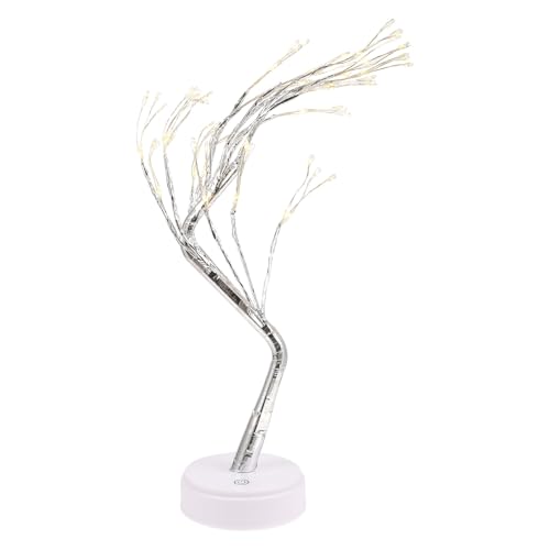 Lámpara de noche LED en forma de árbol, blanca, pequeña miniatura 1