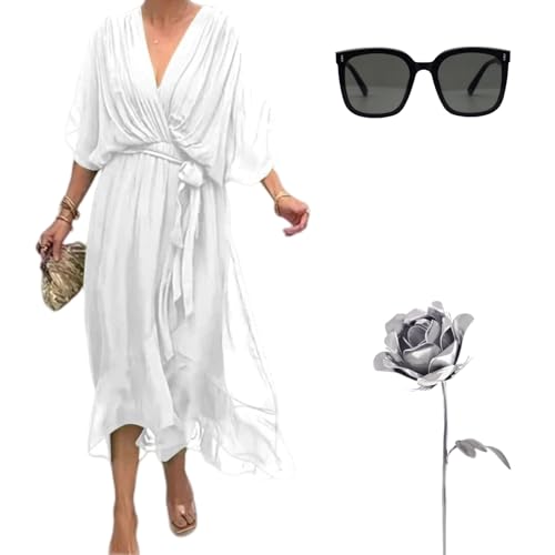 Keepholdon Dress, Stylish and Elegant V-Neck Maxi Dress, Keepholdon Stylish and Elegant V-Neck Maxi Dresses