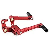 UTPANN Motorrad Fußrasten Schalthebel &Fußbremspedal Für Ducati Monster 696 796 1100/S Motorradzubehör CNC-einstellbares Schaltpedal (Color : One Set Red)