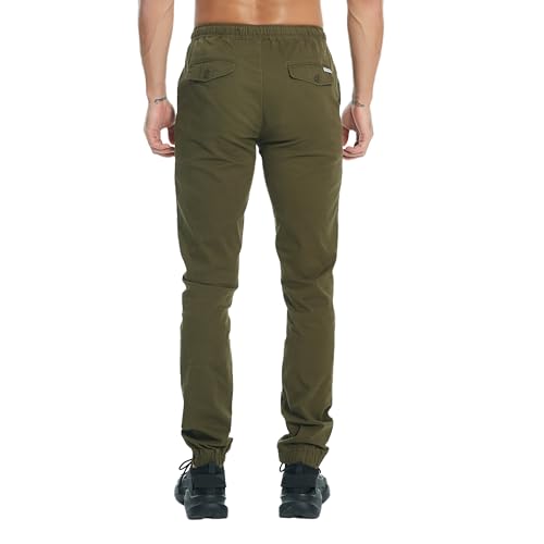 Men's 34"&36" Inseam Cotton Casual Jogger Pants3