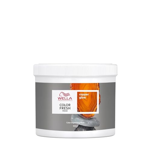 Wella Professionals Color Fresh Mask Copper Glow – Haarkur zum Beleben und Verändern der Haarfarbe – pflegende Tönung mit Avocadoöl – für mittelblondes, hellbraunes und gefärbtes Haar – 500 ml