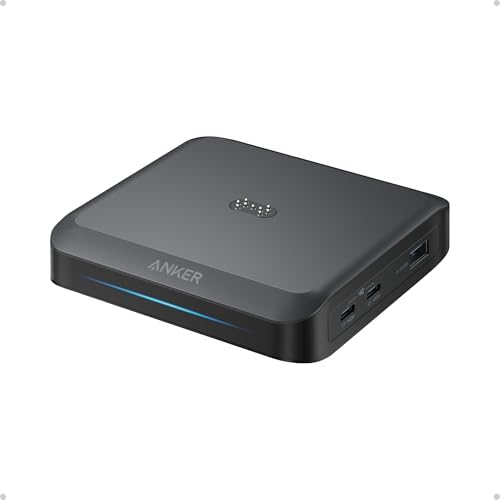 Anker Charging Base, 150W Max Charging for 4 Devices, Works with Prime Power Banks with Pogo Pin, for MacBook Pro/Air, Dell, iPhone 17/16 Series, Samsung, and More (Power Bank Not Included)