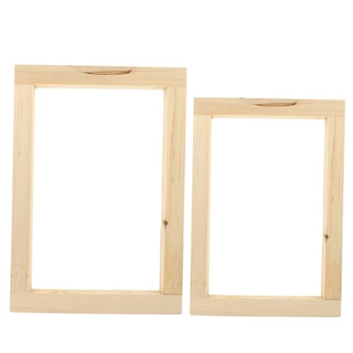 OSALADI 2Pcs Reusable Wooden Screens for Projects Convenient and Portable Frames