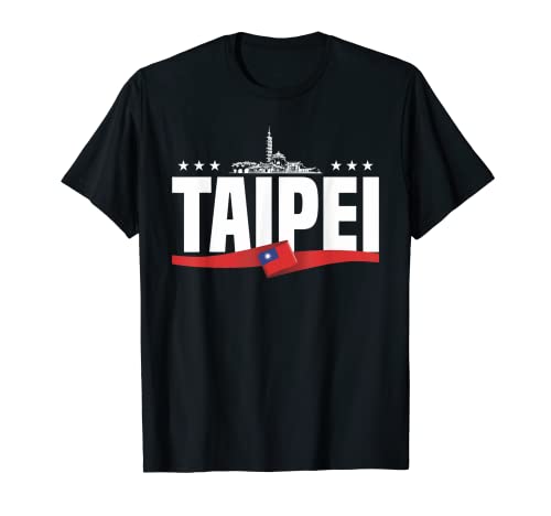 Bandera de Taipei para viajeros y turistas Camiseta