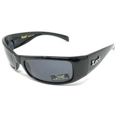 Locs All Black Cholo Biker Extra Narrow Lens Rectangular Sunglasses Cover