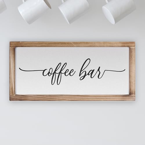 Coffee Bar Sign Decor 8x17 Inch, Coffee Sign