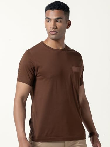 Image of DAMENSCH Regular Fit Cotton Blend Tshirt Half Sleeve Crew Neck Comfortable Casual Lightweight Premium Vortex Elemental Breeeze Tshirts for Men Pack of 1