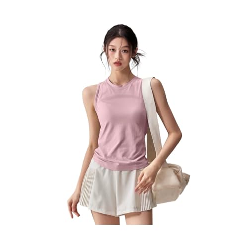 MCGDOO Daily Lightweight Yoga Vest(Pink,S)