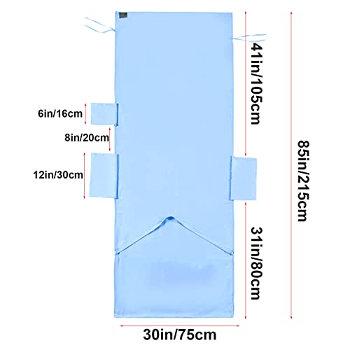 VOCOOL Chaise Lounge Pool Chair Cover Beach Towel Fitted Elastic Pocket Won\'t Slide (Sky Blue) - Thumbnail 6